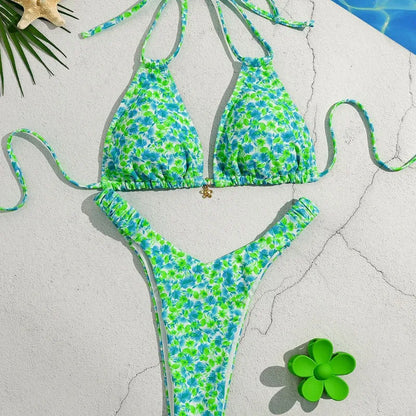 Bikini Estampado Floral Verde