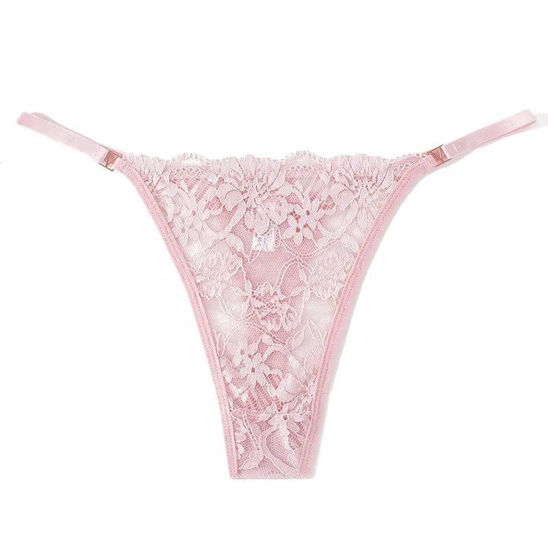 Tanga Transpirable de Algodón de Encaje